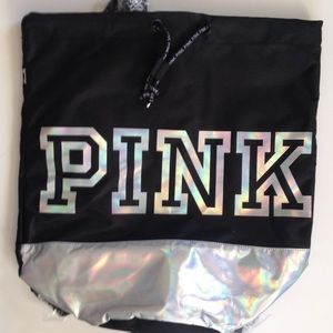 Brand new VS Pink 2017 Holographic Drawstring Pack